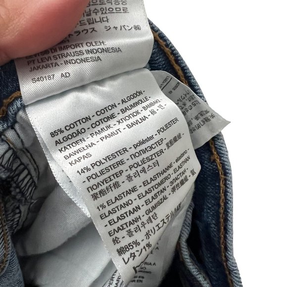 Levis Medium Wash Wedgie Straight High Rise Denim Button Fly Jeans Size 28 - Picture 6 of 7